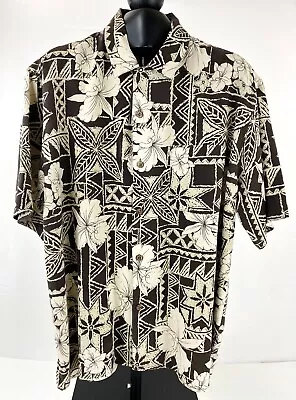  Vintage Silk  Men's Silk Shirt Size L Large Short Sleeves Casual Top Modern • $11.40