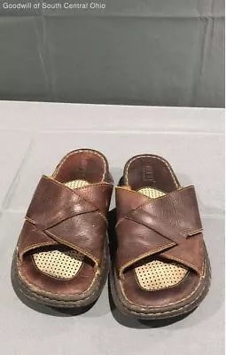 Born Hand Crafted Footwear Brown Leather Men's Sandals- Size 9 • $7.99