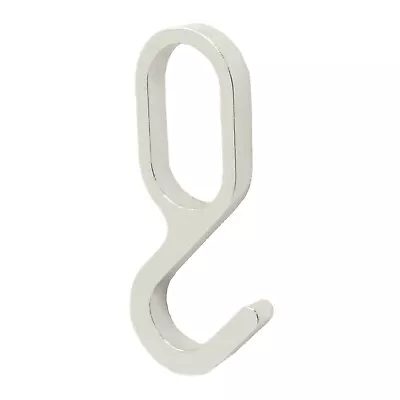 CHROME SLIDING RAIL HOOK FITS 30mm Large Oval Wardrobe Cupboard Clothes Hanger • £4.49