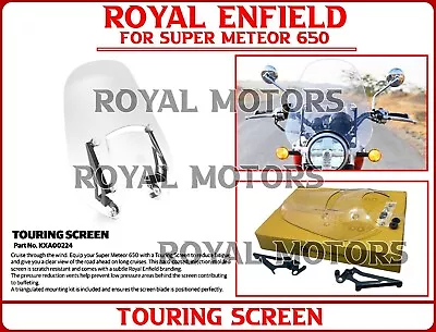 100% Genuine Royal Enfield  TOURING SCREEN  Super Meteor 650 - Express Shipping • $111.99