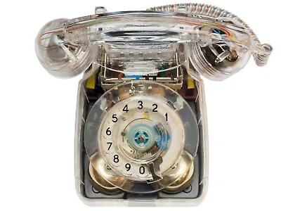 Vintage 1970s Retro GPO 746 Dial Telephone - Clear - EXCLUSIVE • £89.99