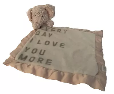 Mudpie Baby Lovey Pink Elephant Every Day I Love You More Soother READ • $13.99