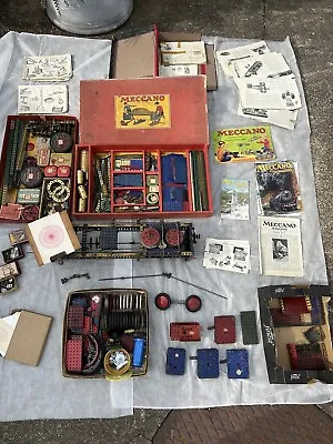 Huge 1930s Meccano Collection Including Scarce Meccanograph Boxes Manuals & More • £499.95
