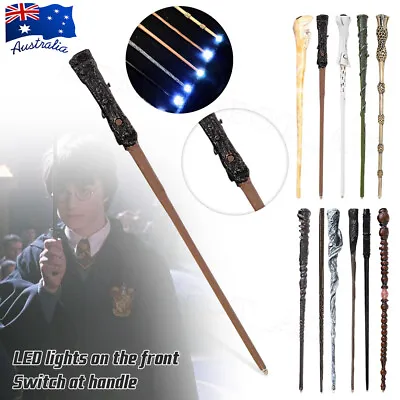 Harry Potter LED Light-up Magic Wand Hermione Dumbledore Cosplay Xmas Gifts Kids • $18.99