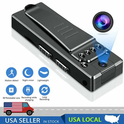 $23.76 • Buy 1080P HD Video DVR IR Night Cam 8-hour Motion Camcorder Mini Police Body Camera
