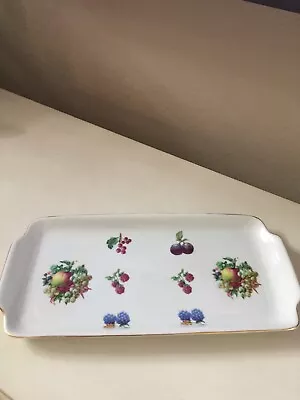 Fruit Flower Porcelain Tray Made In Israel • $17.99