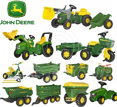 Rolly Toys - John Deere Pedal Tractors Trailers Loader Tanker Trike Spreader NEW • £122.99