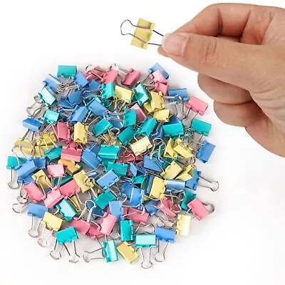 120 Pack Mini Binder Clips Color Binder Clips Small Paper Clips 15mm 5/8 Inch. • $15.18