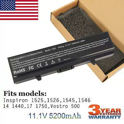 Battery For Dell Inspiron 1525 1526 1545 1546 GW240 RN873 X284G M911G HP297 US • $10.99