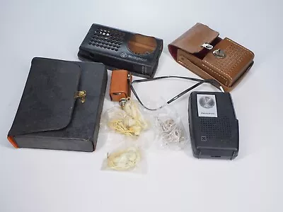Vintage Transistor Radio Cases Ear Plugs Westinghouse Panasonic Lot • $1.99