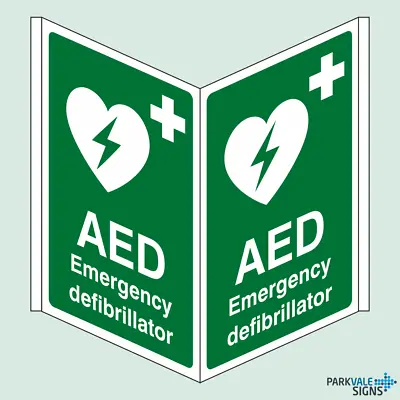 £9.75 • Buy AED Emergency Defibrillator Projecting Sign
