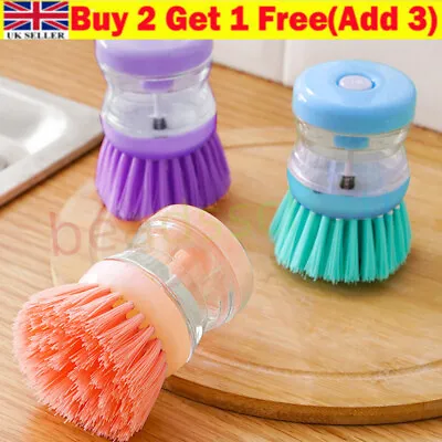 Kitchen Wash Pot Dish Brush Clean Utensils·with Washing Up Liquid Soap.Dispenser • £2.97