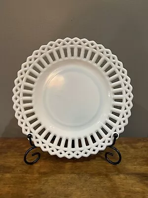 Vintage White Milk Glass Lace Plate 8 1/4” • $9.95