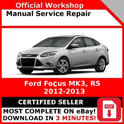 $10.84 • Buy Factory Workshop Service Repair Manual Ford Focus Mk3 2010 - 2017