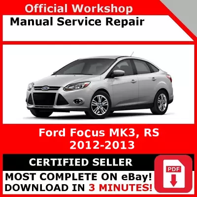 $10.73 • Buy Factory Workshop Service Repair Manual Ford Focus Mk3 2010 - 2017