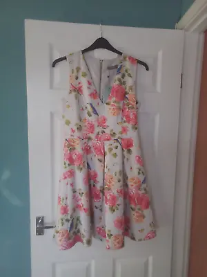 Oasis Floral Bird Butterfly Dress Bnwt Size 10 • £36
