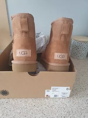 Genuine UGG Boot Mini Classic II  Size 6 Chesnut Brown • £45.39