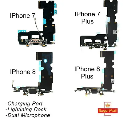 For IPhone 77 Plus IPhone 88 Plus Charging Port Lightning Dock Mic Replacement • £3.85