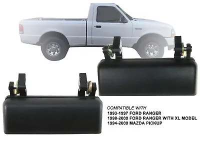 For 93 - 00 Ranger Textured Black Door Handle Front Outer Pair Passenger Driver • $12.55