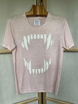 Zoe Karssen Pink Linen T Shirt Top S • £29