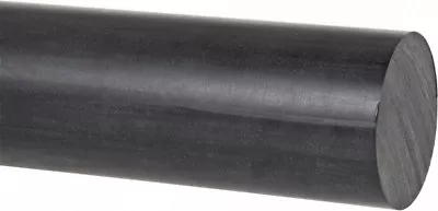 Made In USA 4' Long 1/2  Diam PPO (Noryl) Plastic Rod Black • $22.04