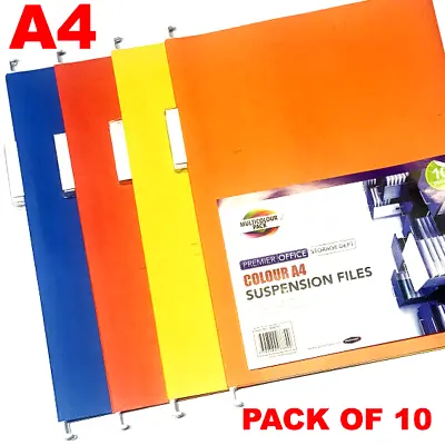 £9.25 • Buy A4 Suspension Files Storage In Filing Cabinet Hanging File Insert Tabs Set Of 10