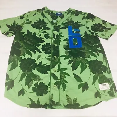 $35.99 • Buy Lemar & Dauley Floral Baseball Tee T-shirt Jersey Patchwork Green Medium Men