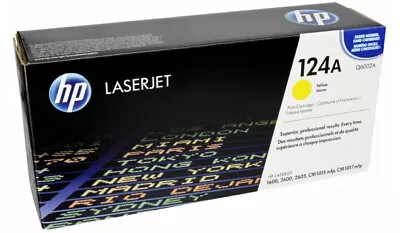 HP Q6002A 1600 2600 Yellow Toner Cartridge GENUINE NEW SEALED BOX • $52.99