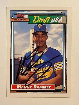 Manny Ramirez Signed Topps #156 1992 Card YSL Auto MLB RAD • $169.99