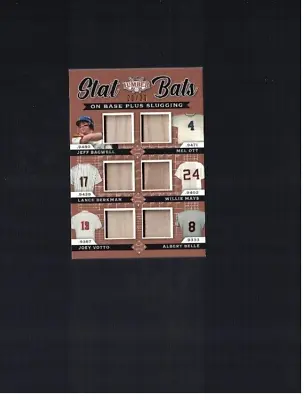 2022 Leaf Lumber Stat Bat 6 Piece Bat Relic Bagwell Berkman Votto Ott Mays 20/20 • $75