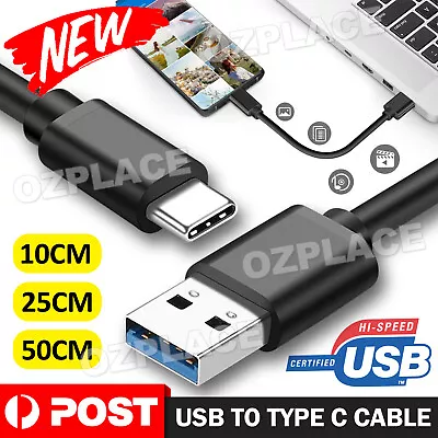 50cm 25cm 10cm Type C Cable To USB Type A Short Small USB-C Male Data Cord • $3.95