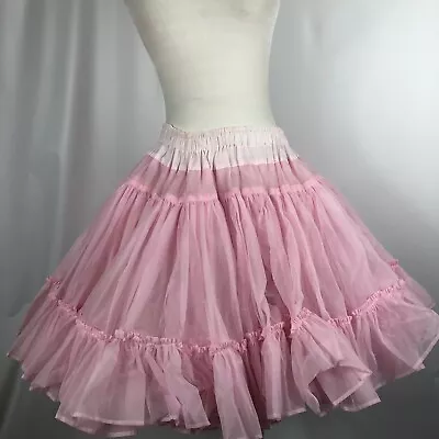Square Dance Petticoat Pink Bettys Originals 3 Layers Crinoline  • $79