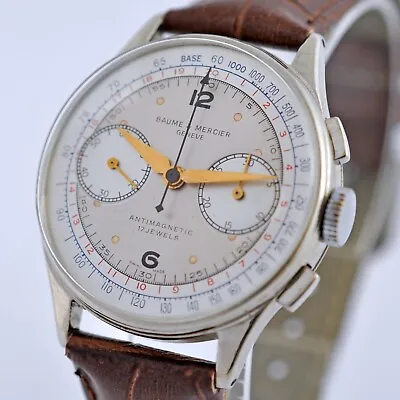 Authentic Classic Baume Mercier Swiss Chronograph Working Landeron Gents Watch • $650