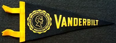 CIRCA 1940s VANDERBILT UNIVERSITY COLLEGE FOOTBALL 9  MINIATURE FELT PENNANT • $17.50