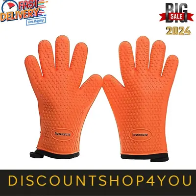 KITCHEN  Silicone Smoker Oven Gloves -Extreme Heat Resistant BBQ Glove Best 2024 • $59