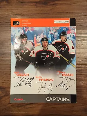 John LeClair Keith Primeau Mark Recchi Signed Autograph 8.5x11 Picture Photo NHL • $39.99