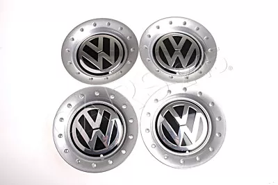 Genuine Wheel Center Hub Caps 4pcs Brilliant Chrome For VW Golf Jetta Mk4 99-06 • $84.25