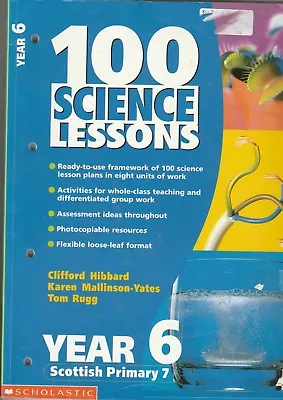 100 Science Lessons. Year 6   Clifford Hibbard (Paperback) C119 • £5.95