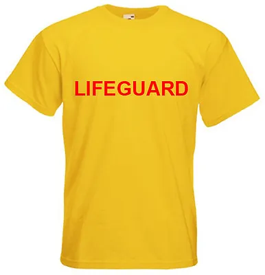 LIFEGUARD T-Shirt Ideal For Fancy Dress Hen Stag Night Baywatch Red Yellow • £8.50