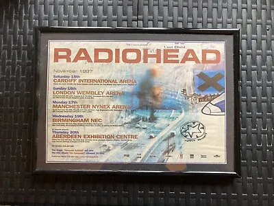 Rare Radiohead OK Computer 1997 Framed Tour Poster • £65