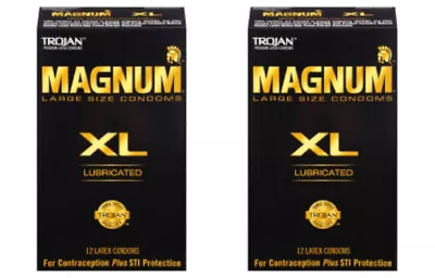 Trojan Magnum XL Lubricated Condoms 12 Ct (2 Pack) • $18.25