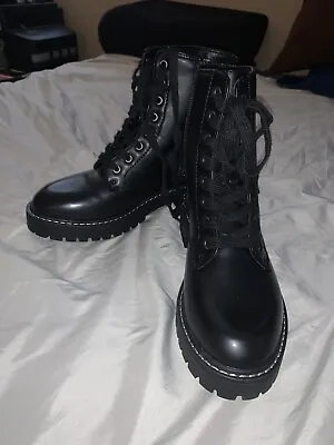 $29.99 • Buy Sugar KAEDY Black Lace Up Combat Boot Women’s Size 7 Brand New