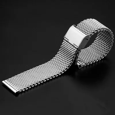 Premium Thicked Milanese Mesh Stainless Steel Watch Band Strap Metal 18 20 22 24 • $17.88