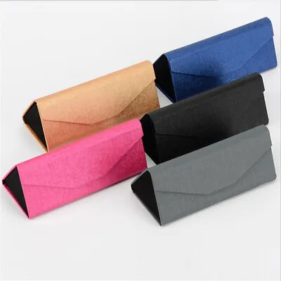 $11.99 • Buy Foldable Sunglasses Pouch Reading Glasses Case Eye Glasses Bag Protector Box