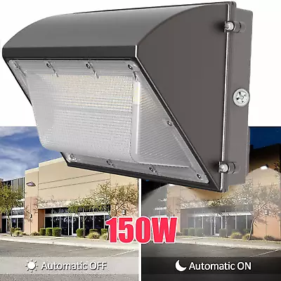 70W 125W 150W Dusk To Dawn LED Security Floodlights Commercial Outdoor Wall Pack • $88.29