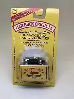 Matchbox Originals-recreations #19 Mg Midget Td-green-1991-sealed • $9.99