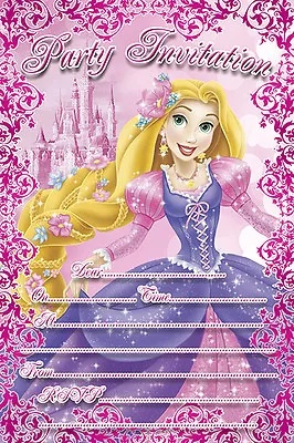 10 X Rapunzel Tangled Children Birthday Party Invitations • £5.99