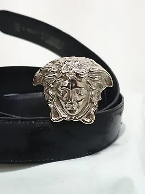 Vintage Versace Men's 90/36 Medusa Buckle Leather Early 80's Condition Issues. • $207.20