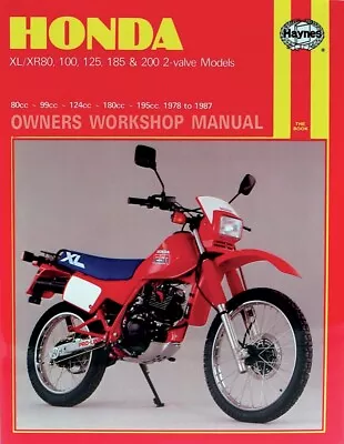 Haynes 566 Honda XL/XR: 80 100 125 185 200cc 78-87 Repair Manual • $49.95