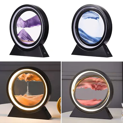 Moving Sand Art Picture Hourglass 3D Sandscape In Motion Display / Illuminated • £7.95